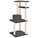 Albero Per Gatti Con Tiragraffi In Sisal Grigio Scuro 123 Cm - Foto miniatura 4