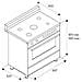 Cucina 5 Fuochi a Gas cm 90 AMN965EBV / 24 Forno Elettrico Classe A Colore Bianco - Foto miniatura 4