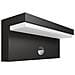 Applique Led Luce Naturale 10w Lampada Con Sensore Rileva Movimento Ir Nero Ip54 - Foto miniatura 1