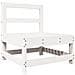 Set Salotto da Giardino 7 pz Bianco in Legno Massello di Pino - Foto miniatura 5