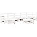 Set Salotto da Giardino 7 pz Bianco in Legno Massello di Pino - Foto miniatura 1