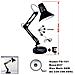 Lampada Estetista Snodabile Orientabile E27 Base Scrivania Tavolo Nera Td-101 - Foto miniatura 2