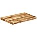 Piano Tavolo Bordi Vivi 50x40x2,5cm Legno Massello Mango Grezzo - Foto miniatura 2