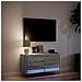Mobile TV a Parete con Luci LED Grigio Sonoma 80x31x35 cm - Foto miniatura 4