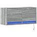 Mobile TV a Parete con Luci LED Grigio Sonoma 80x31x35 cm - Foto miniatura 10