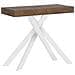 Consolle allungabile 90x40/300 cm Krack noce gambe bianche - Foto miniatura 1