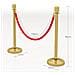 Colonnine Segnapercorso in Acciaio Inox Oro con Corda Vellutata Rossa di 1.5 m e Base Riempibile,, Ø32x96 cm - Foto miniatura 3