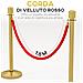 Colonnine Segnapercorso in Acciaio Inox Oro con Corda Vellutata Rossa di 1.5 m e Base Riempibile,, Ø32x96 cm - Foto miniatura 6