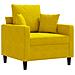 Poltrona Giallo 60 Cm Velluto - Foto miniatura 2