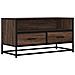 Mobile Tv Rovere Marrone 80x34,5x40cm Legno Multistrato Metallo - Foto miniatura 2