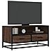 Mobile Tv Rovere Marrone 80x34,5x40cm Legno Multistrato Metallo - Foto miniatura 1