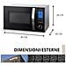Forno a Microonde 23 Litri INN-862S, 800W con Grill, 5 Livelli di Potenza, Funzione Scongelamento, Timer 60 Minuti, Design Elegante in Acciaio, Perfetto per Riscaldare, Cuocere e Scongelare - Foto miniatura 2