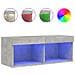 Mobile Porta TV con Luci LED Grigio Cemento 80x30x30 cm - Foto miniatura 1