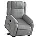 Poltrona Reclinante Alzapersona Elettrica Grigio Chiaro Tessuto - Foto miniatura 3