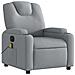 Poltrona Reclinabile Massaggio Elettrica Grigio Chiaro Tessuto - Foto miniatura 4