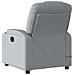 Poltrona Reclinabile Massaggio Elettrica Grigio Chiaro Tessuto - Foto miniatura 5
