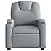 Poltrona Reclinabile Massaggio Elettrica Grigio Chiaro Tessuto - Foto miniatura 9