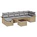 Set Divano Giardino 8 Pezzi con Cuscini Beige Polyrattan - Foto miniatura 1