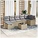 Set Divano Giardino 8 Pezzi con Cuscini Beige Polyrattan - Foto miniatura 2