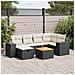 Set Divani da Giardino con Cuscini 7pz Nero Polyrattan - Foto miniatura 2