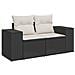 Set Divani da Giardino con Cuscini 7pz Nero Polyrattan - Foto miniatura 5