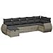 Set Divani da Giardino 7pz con Cuscini Grigio Chiaro Polyrattan - Foto miniatura 1