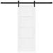 Porta scorrevole con kit di montaggio 'ORKDAL'Legno Massello Bianco di Pino - Foto miniatura 4