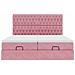 Struttura Letto Pouf con Materassi Rosa 200x200 cm Velluto - Foto miniatura 8