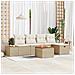 Set Divano da Giardino 6 pcs Beige 55 x 62 x 69 cm Poly Rattan - Foto miniatura 2