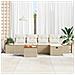 Set Divano da Giardino 6 pcs Beige 55 x 62 x 69 cm Poly Rattan - Foto miniatura 3