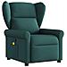 Poltrona Massaggiante Reclinabile Verde Scuro in Tessuto - Foto miniatura 1