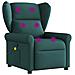 Poltrona Massaggiante Reclinabile Verde Scuro in Tessuto - Foto miniatura 7