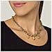 Collana In Pelle Con Pendenti A Goccia, Oro, Lunga 40 Cm - Foto miniatura 2