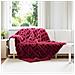 Coperta in Pelliccia di Coniglio Finta 4 pcs Rosso Bordeaux - Foto miniatura 2