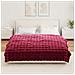 Coperta in Pelliccia di Coniglio Finta 4 pcs Rosso Bordeaux - Foto miniatura 4