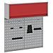 Set di armadi per attrezzi con lo scaffale 3 pcs Rosso - Foto miniatura 1