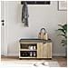 Panca per ingresso con cuscino Rovere Sonoma 80 x 38 x 46 cm - Foto miniatura 4