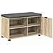 Panca per ingresso con cuscino Rovere Sonoma 80 x 38 x 46 cm - Foto miniatura 5