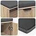 Panca per ingresso con cuscino Rovere Sonoma 80 x 38 x 46 cm - Foto miniatura 9
