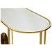 Console Flow Oro Con Top A Specchio E Decori Botanici In Ferro - Foto miniatura 7