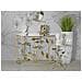 Console Flow Oro Con Top A Specchio E Decori Botanici In Ferro - Foto miniatura 8
