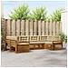Set divani 6 pcs Naturale e Beige Legno di Acacia Massello - Foto miniatura 2