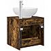 Mobile Lavabo da Parete Rovere Fumo 49,5 x 44,5 x 66,5 cm - Foto miniatura 4