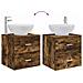 Mobile Lavabo da Parete Rovere Fumo 49,5 x 44,5 x 66,5 cm - Foto miniatura 7