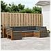 Set di divani da esterno con cuscino 6 pcs Naturale e Antracite - Foto miniatura 2
