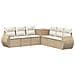 Set di divani 7 pcs Beige e Bianco Crema - Foto miniatura 1