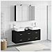 Set di mobili per il bagno 4 pcs Rovere Nero - Foto miniatura 4