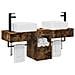 Set di Armadi da Bagno 3 pz Rovere Fumo 53 x 35 x 39 cm - Foto miniatura 4