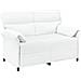 Set di divani 2 pz Bianco Tessuto - Foto miniatura 2