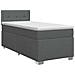 Letto box spring con materasso Grigio Scuro 100 x 200 cm - Foto miniatura 1